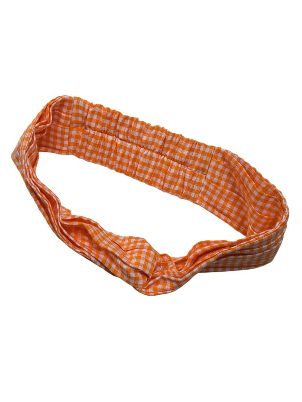 NWOT Orange and White Gingham Knot Headband - Picture 6 of 6